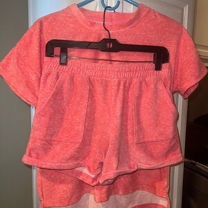 Coral T-Shirt and Shorts Set